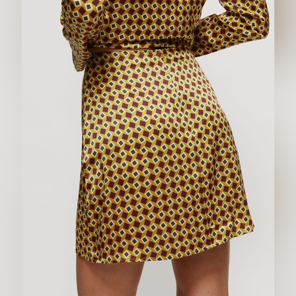 Reformation- Benson Silk Skirt, Mezzanine - Picture 3 of 8